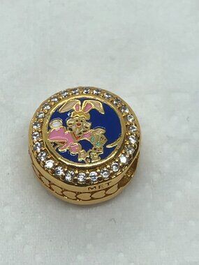 ✨ ✨Disney Parks Charm It's Reigning Rabbits March Hare Alice in Wonderland